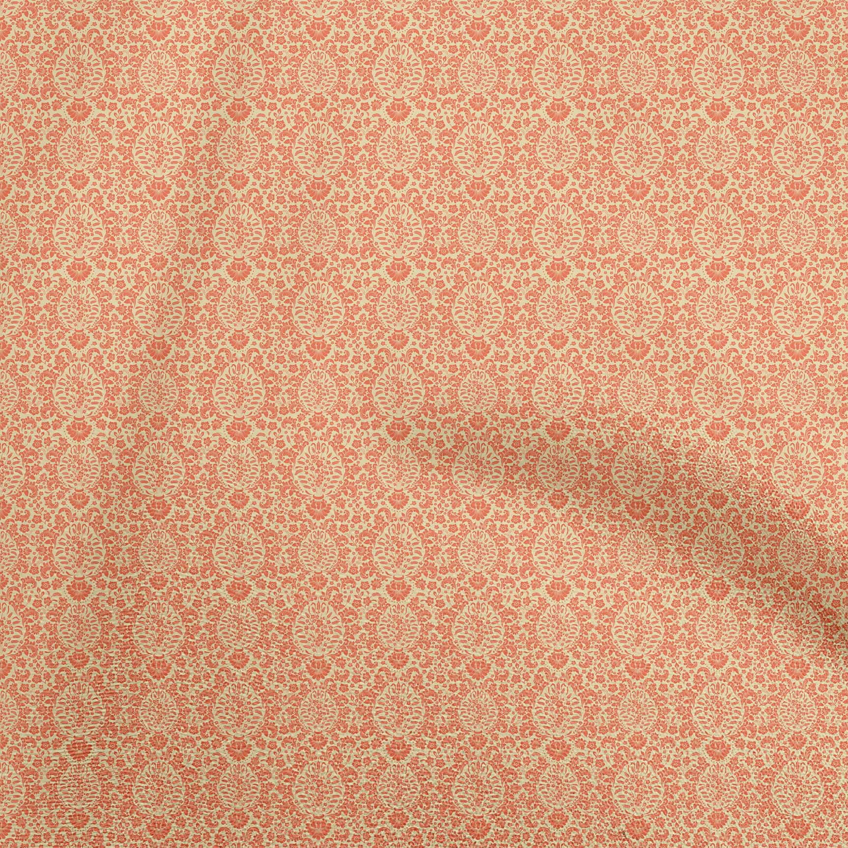 oneOone Rayon Orange Fabric Toile Craft Projects Decor Fabric Printed By The Yard 56 Inch Wide