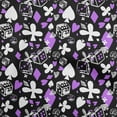 thumbnail image 1 of oneOone Rayon Purple Fabric Poker Card Dress Material Fabric Print Fabric By The Yard 56 Inch Wide, 1 of 4