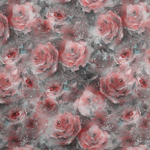 oneOone Rayon Red Fabric Abstract Floral Sewing Material Print Fabric By The Yard 56 Inch Wide-3rb