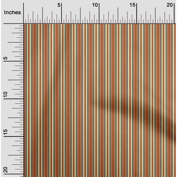 oneOone Rayon Rust Brown Fabric Stripes Craft Projects Decor Fabric Printed By The Yard 56 Inch Wide