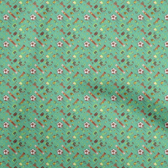 oneOone Rayon Sea Green Fabric Sports Quilting Supplies Print Sewing Fabric By The Yard 56 Inch Wide