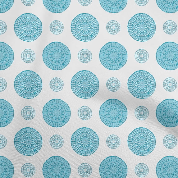 oneOone Rayon Sky Blue Fabric Block Diy Clothing Quilting Fabric Print Fabric By Yard 56 Inch Wide-F8