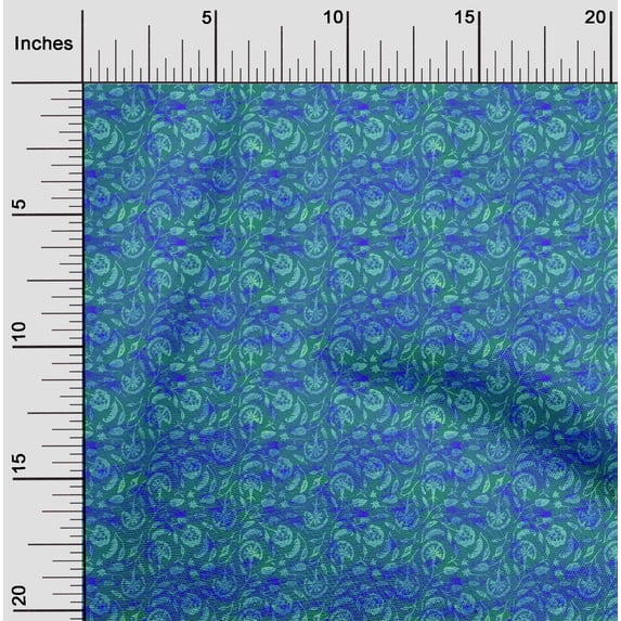 oneOone Rayon Teal Green Fabric Batik Sewing Craft Projects Fabric Prints By Yard 56 Inch Wide