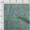 thumbnail image 1 of oneOone Rayon Turquoise Green Fabric Batik Craft Projects Decor Fabric Printed By The Yard 56 Inch Wide, 1 of 1