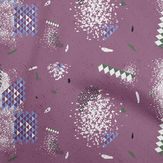 oneOone Rayon Wine Fabric Geometric Craft Projects Decor Fabric Printed By The Yard 56 Inch Wide