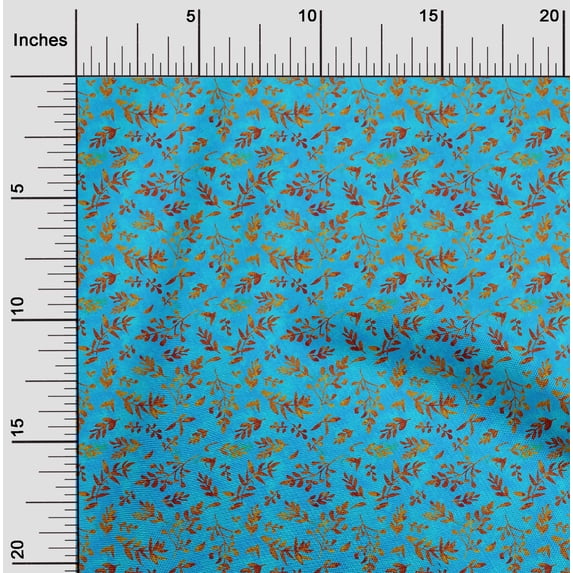 oneOone Silk Tabby Aqua Blue Fabric Batik Sewing Material Print Fabric By The Yard 42 Inch Wide