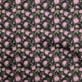 thumbnail image 1 of oneOone Silk Tabby Black Fabric Floral Fabric For Sewing Printed Craft Fabric By The Yard 42 Inch Wide, 1 of 5