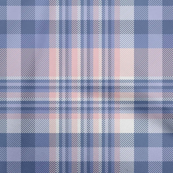 oneOone Silk Tabby Bluish Violet Fabric Plaid Diy Clothing Quilting Fabric Print Fabric By Yard 42 Inch Wide