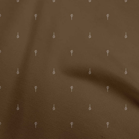 oneOone Silk Tabby Brown Fabric Asian Block Fabric For Sewing Printed Craft Fabric By The Yard 42 Inch Wide