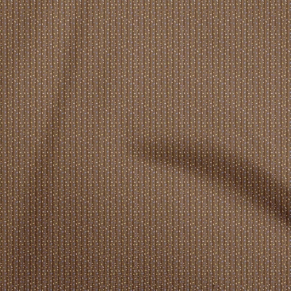 oneOone Silk Tabby Brown Fabric Vertical Stripes With Geometrical Dress Material Fabric Print Fabric By The Yard 42 Inch Wide
