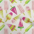 thumbnail image 1 of oneOone Silk Tabby Cream Fabric Ice Cream Cone Dress Material Fabric Print Fabric By The Yard 42 Inch Wide, 1 of 6