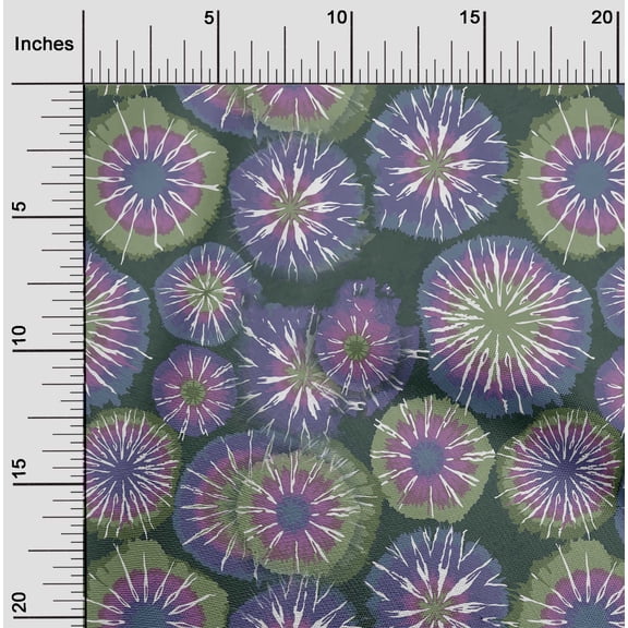 oneOone Silk Tabby Dark Green Fabric Batik Sewing Material Print Fabric By The Yard 42 Inch Wide-PUK