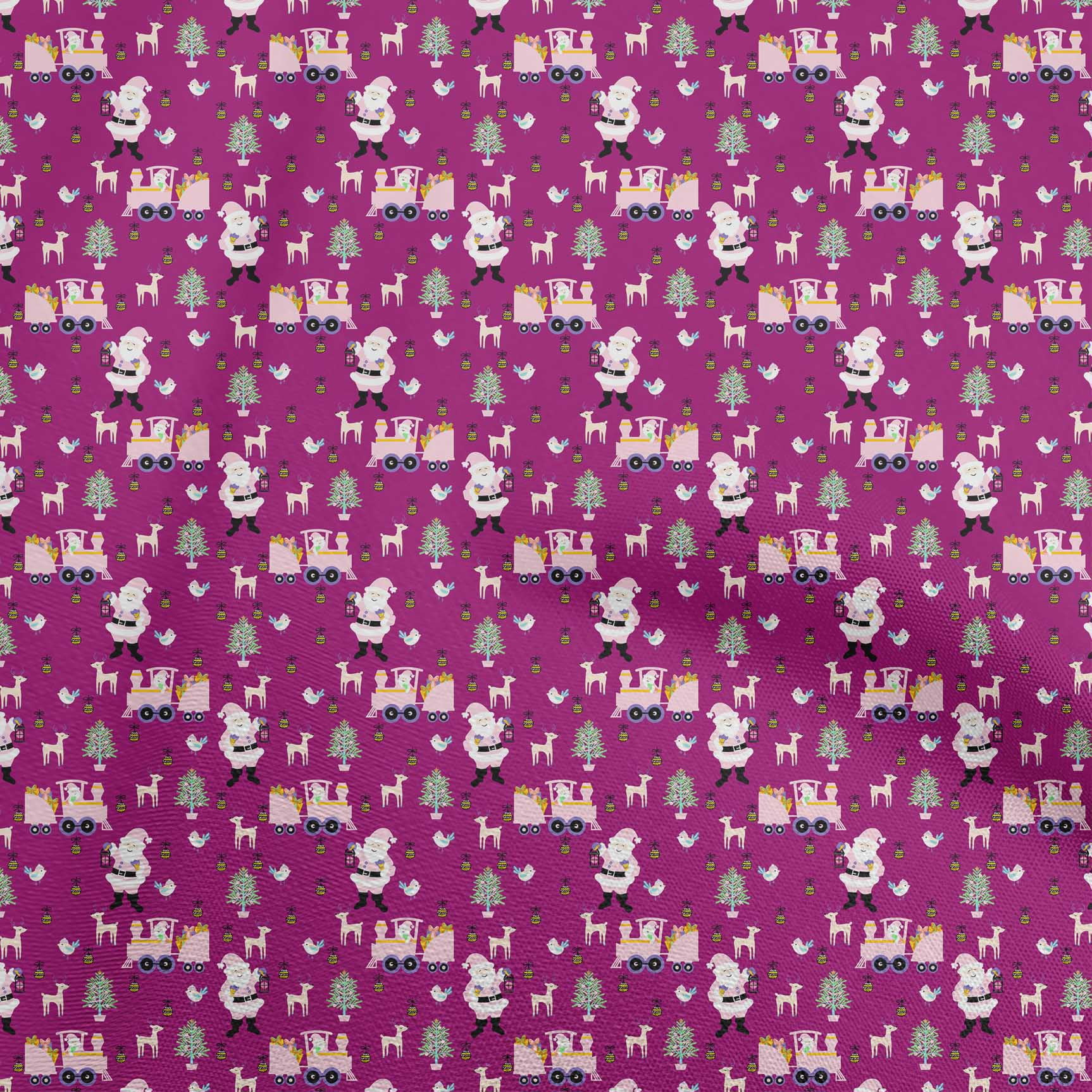 oneOone Silk Tabby Dark Magenta Fabric Christmas Dress Material Fabric Print Fabric By The Yard 42 Inch Wide