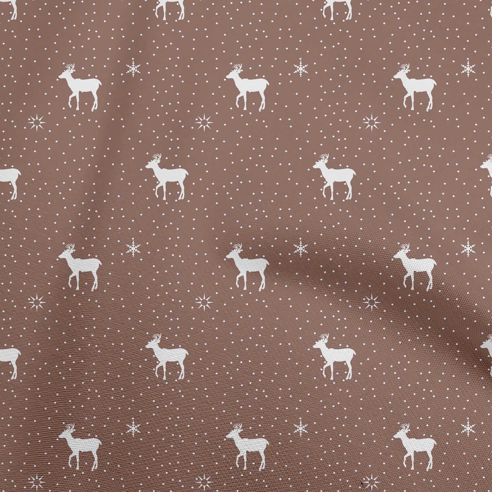 oneOone Silk Tabby Dark Rose Brown Fabric Christmas Sewing Fabric By The Yard Printed Diy Clothing Sewing Supplies 42 Inch Wide