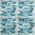 thumbnail image 1 of oneOone Silk Tabby Dark Teal Green Fabric Beach Hawai Fabric For Sewing Printed Craft Fabric By The Yard 42 Inch Wide, 1 of 4