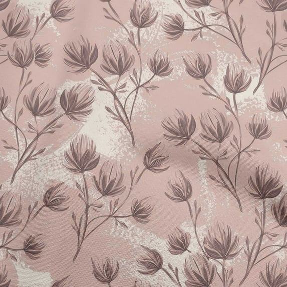 oneOone Silk Tabby Dusty Pink Fabric Florals Sewing Craft Projects Fabric Prints By Yard 42 Inch Wide