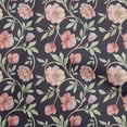 thumbnail image 1 of oneOone Silk Tabby Eggplant Purple Fabric Floral Craft Projects Decor Fabric Printed By The Yard 42 Inch Wide, 1 of 4