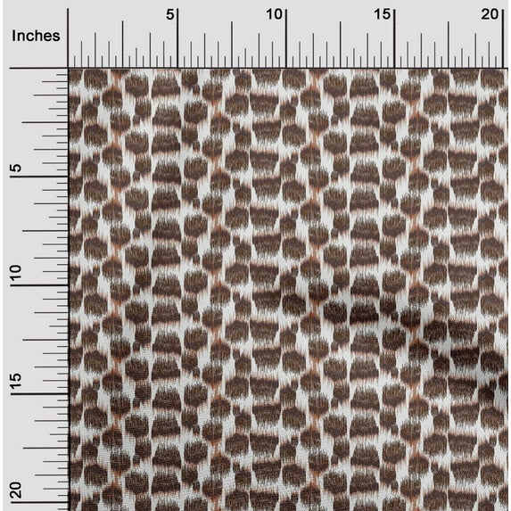 oneOone Silk Tabby Fabric Abstract Ikat Print Fabric By The Yard 42 Inch Wide