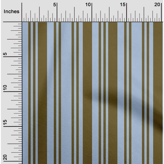 oneOone Silk Tabby Fabric Bayadere Stripe Printed Fabric 1 Yard 42 Inch Wide