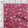 thumbnail image 1 of oneOone Silk Tabby Fabric Check|Watercolor Leaves & Flower Floral Print Fabric BTY 42 Inch Wide, 1 of 4
