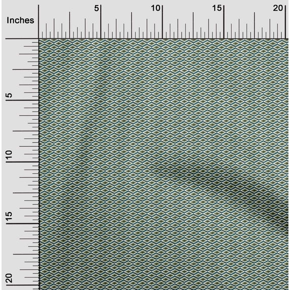 oneOone Silk Tabby Fabric Geometric Flame Stitch Decor Fabric Printed BTY 42 Inch Wide