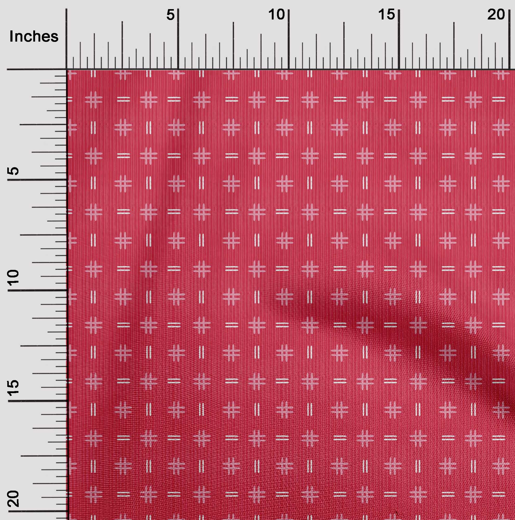 oneOone Silk Tabby Fabric Geometric Hash & Stripe Block Printed Fabric ...