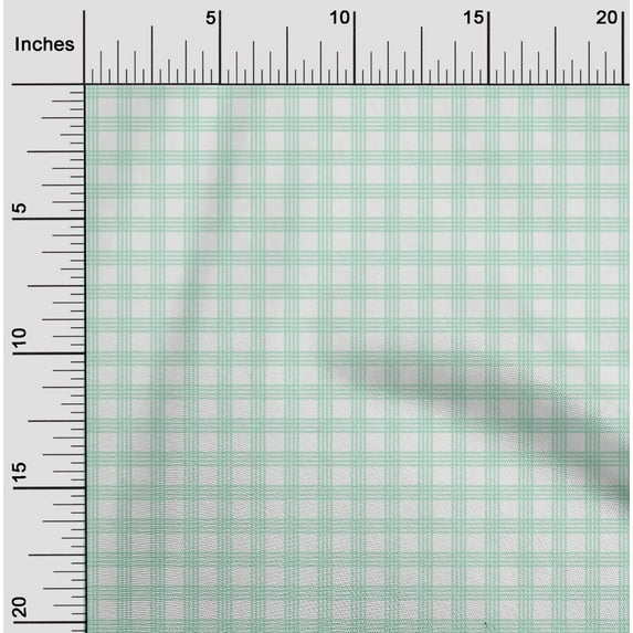 oneOone Silk Tabby Fabric Gingham Check Print Fabric BTY 42 Inch Wide