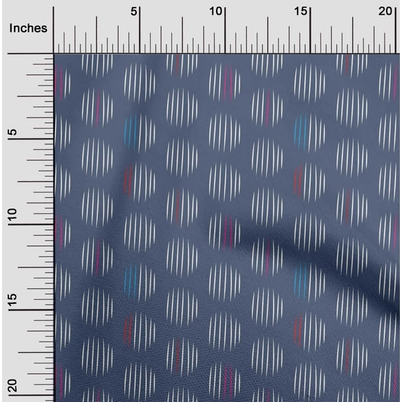 oneOone Silk Tabby Fabric Line Geometric Printed Craft Fabric BTY 42 Inch Wide