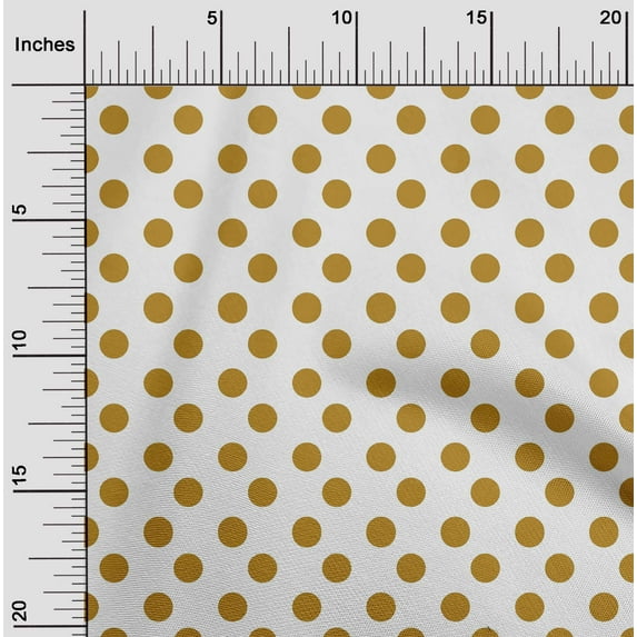 oneOone Silk Tabby Fabric Polka Dots Printed Craft Fabric BTY 42 Inch Wide