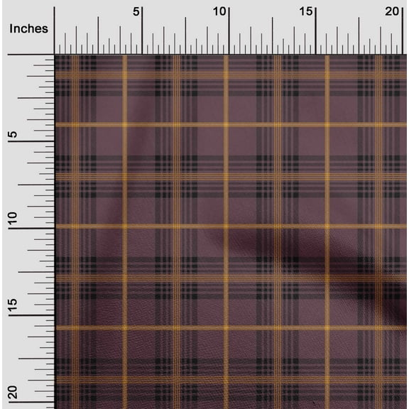 oneOone Silk Tabby Fabric Tartan Check Printed Craft Fabric BTY 42 Inch Wide