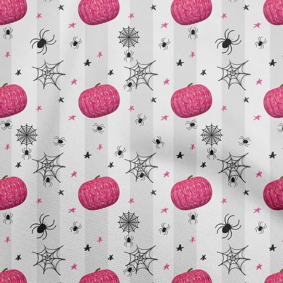 oneOone Silk Tabby Fuschia Pink Fabric Halloween Quilting Supplies Print Sewing Fabric By The Yard 42 Inch Wide