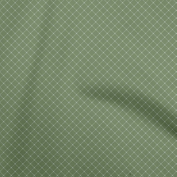 oneOone Silk Tabby Green Fabric Geometric Sewing Craft Projects Fabric Prints By Yard 42 Inch Wide