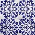 thumbnail image 1 of oneOone Silk Tabby Indigo Blue Fabric Asian Mosaic Sewing Fabric By The Yard Printed Diy Clothing Sewing Supplies 42 Inch Wide, 1 of 1