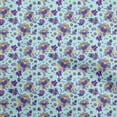 thumbnail image 1 of oneOone Silk Tabby Light Blue Fabric Asian Suzani Fabric For Sewing Printed Craft Fabric By The Yard 42 Inch Wide, 1 of 5