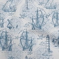 thumbnail image 1 of oneOone Silk Tabby Light Blue Fabric Nautical Prints Diy Clothing Quilting Fabric Print Fabric By Yard 42 Inch Wide, 1 of 4