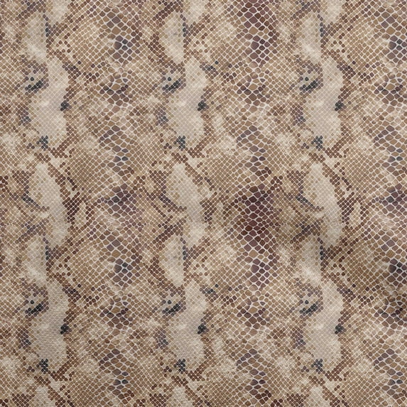 oneOone Silk Tabby Light Brown Fabric Animal Skin Sewing Fabric By The Yard Printed Diy Clothing Sewing Supplies 42 Inch Wide