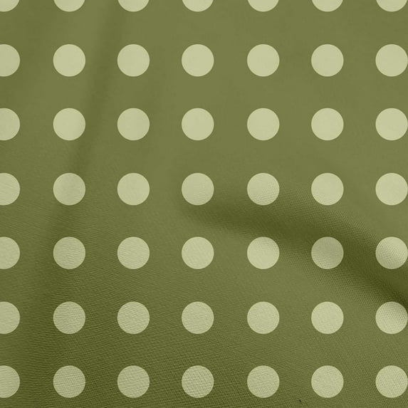 oneOone Silk Tabby Light Green Fabric Polka Dot Sewing Material Print Fabric By The Yard 42 Inch Wide