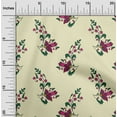 thumbnail image 1 of oneOone Silk Tabby Light Yellow Fabric Leaves & Floral Block Sewing Craft Projects Fabric Prints By Yard 42 Inches Wide, 1 of 4