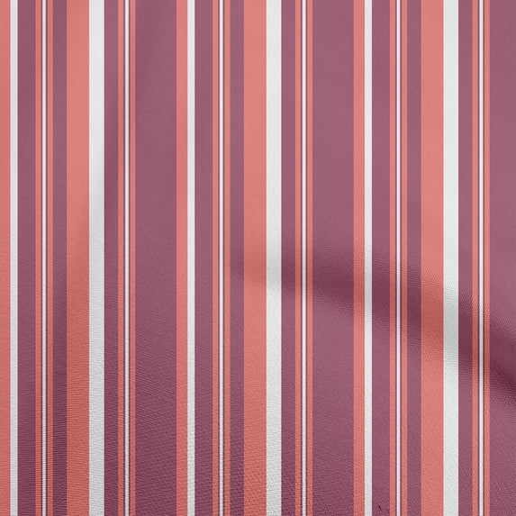 oneOone Silk Tabby Magenta Fabric Stripes Sewing Fabric By The Yard Printed Diy Clothing Sewing Supplies 42 Inch Wide-55