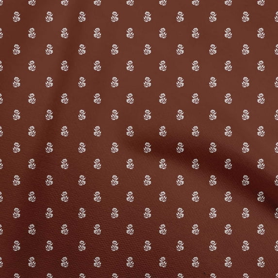 oneOone Silk Tabby Maroon Fabric Asian Block Dress Material Fabric Print Fabric By The Yard 42 Inch Wide