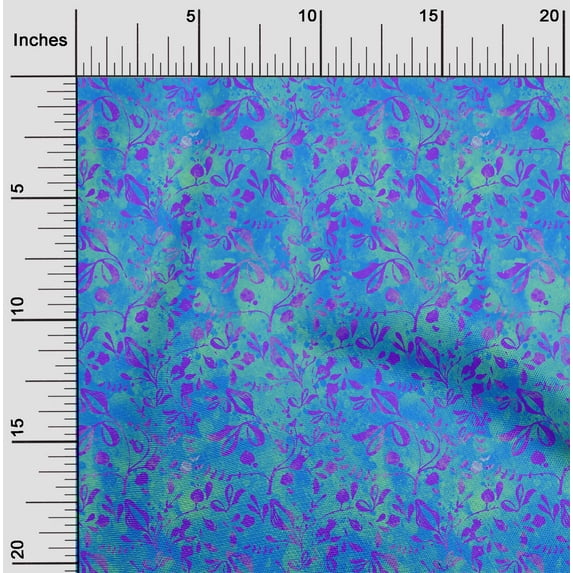 oneOone Silk Tabby Medium Blue Fabric Batik Fabric For Sewing Printed Craft Fabric By The Yard 42 Inch Wide