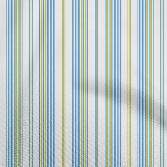 oneOone Silk Tabby Medium Blue Fabric Stripes Quilting Supplies Print Sewing Fabric By The Yard 42 Inch Wide-FS
