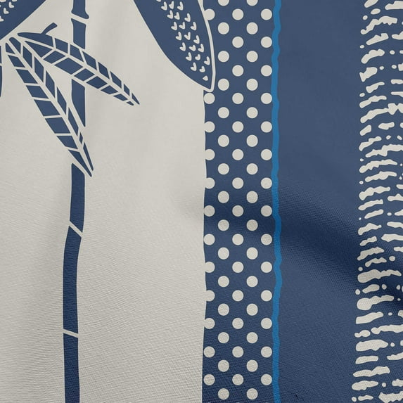 oneOone Silk Tabby Medium Blue Fabric Tropical Craft Projects Decor Fabric Printed By The Yard 42 Inch Wide