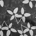 thumbnail image 1 of oneOone Silk Tabby Navy Gray Fabric Asian Block Floral Sewing Material Print Fabric By The Yard 42 Inch Wide, 1 of 4