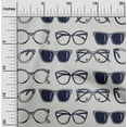 thumbnail image 1 of oneOone Silk Tabby Off White Fabric Goggles Fashion Craft Projects Decor Fabric Printed By The Yard 42 Inch Wide, 1 of 4