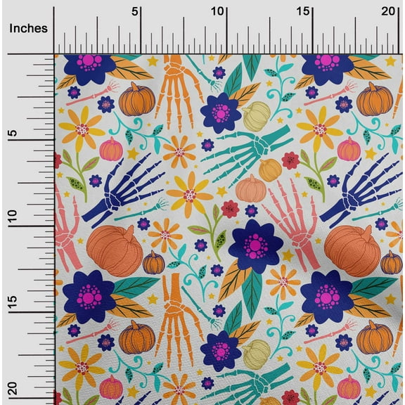 oneOone Silk Tabby Off White Fabric Skull Sewing Fabric By The Yard Printed Diy Clothing Sewing Supplies 42 Inch Wide