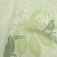 thumbnail image 1 of oneOone Silk Tabby Olive Green Fabric Tropical Birds With Leaves Sewing Material Print Fabric By The Yard 42 Inch Wide, 1 of 4