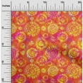 thumbnail image 1 of oneOone Silk Tabby Orange Fabric Batik Dress Material Fabric Print Fabric By The Yard 42 Inch Wide, 1 of 4