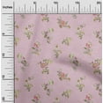 thumbnail image 1 of oneOone Silk Tabby Pale Pink Fabric Leaves & Floral Artistic Diy Clothing Quilting Fabric Print Fabric By Yard 42 Inch Wide, 1 of 4