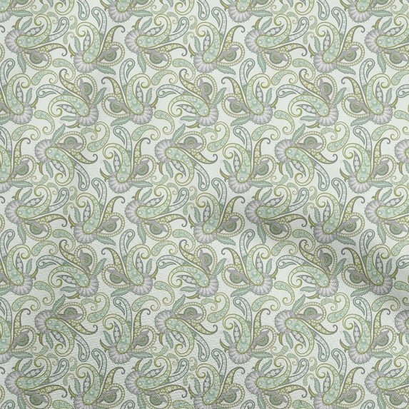 oneOone Silk Tabby Pear Green Fabric Asian Paisley Sewing Craft Projects Fabric Prints By Yard 42 Inch Wide